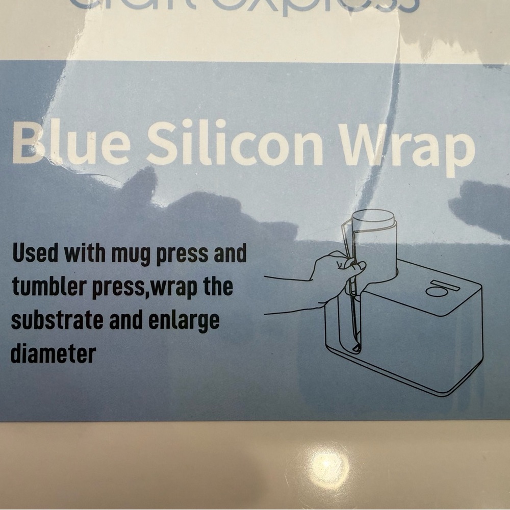 Blue Silicon Wrap for Mug Press and Tumbler Press - Picture 7 of 16